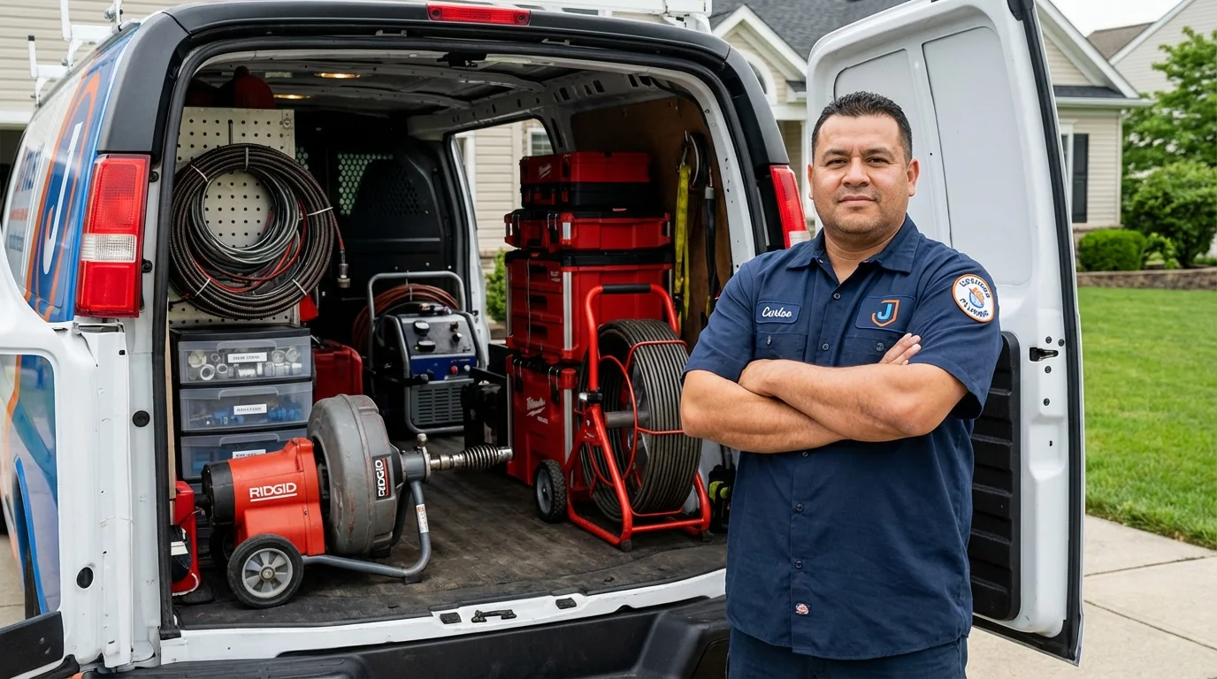 Professional drain cleaning equipment and Johns Plumbing LLC plumber in Granite Falls